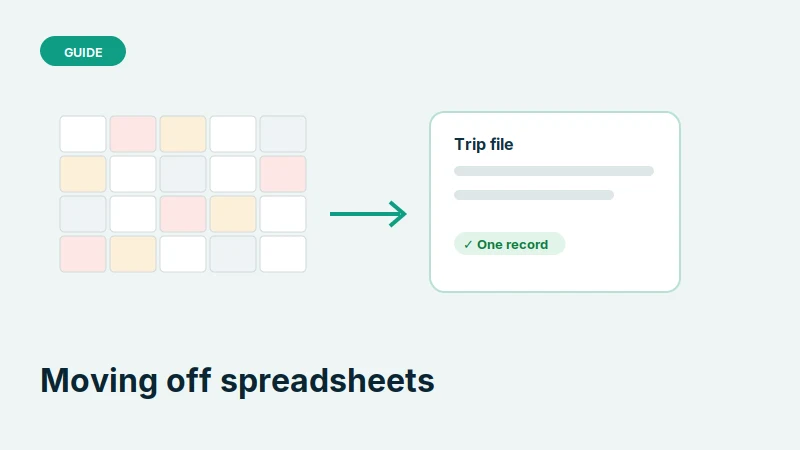 Moving from spreadsheets to one trip file